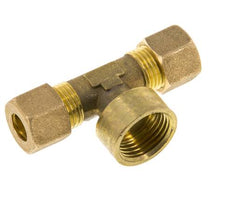 G 1/2'' x 10mm Messing T Kompression Fitting 95 Bar DIN EN 1254-2