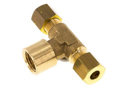 G 1/4'' x 6mm Messing T-Kompressionsverschraubung 150 Bar DIN EN 1254-2