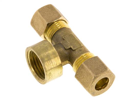 G 1/2'' x 10mm Messing T Kompression Fitting 95 Bar DIN EN 1254-2