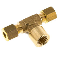 G 1/4'' x 6mm Messing T-Kompressionsverschraubung 150 Bar DIN EN 1254-2
