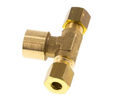 G 1/4'' x 6mm Messing T-Kompressionsverschraubung 150 Bar DIN EN 1254-2