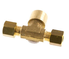 G 1/4'' x 6mm Messing T-Kompressionsverschraubung 150 Bar DIN EN 1254-2