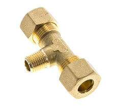 R 1/4'' Außengewinde x 12mm Messing T-Kompressionsverschraubung 75 Bar DIN EN 1254-2