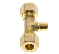 R 1/4'' Außengewinde x 12mm Messing T-Kompressionsverschraubung 75 Bar DIN EN 1254-2