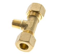 R 1/4'' Außengewinde x 12mm Messing T-Kompressionsverschraubung 75 Bar DIN EN 1254-2