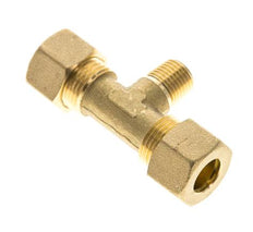 R 1/4'' Außengewinde x 12mm Messing T-Kompressionsverschraubung 75 Bar DIN EN 1254-2