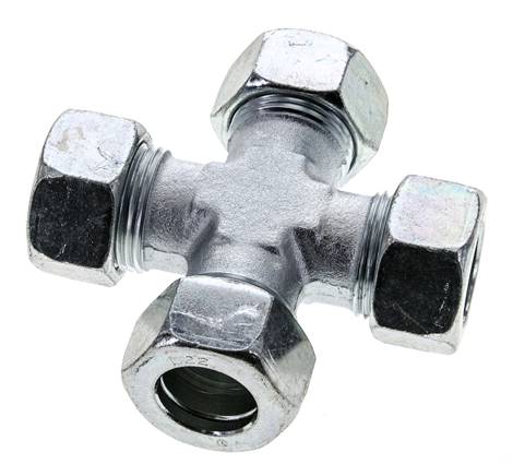 22L Verzinkter Stahl Querschneidring 160 Bar DIN 2353