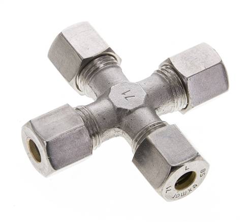 8S Edelstahl Kreuzverschraubung 630 bar DIN 2353