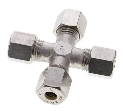 8S Edelstahl Kreuzverschraubung 630 bar DIN 2353