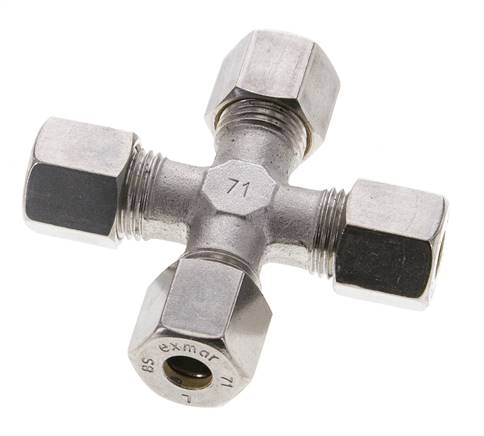 8S Edelstahl Kreuzverschraubung 630 bar DIN 2353