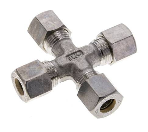 10L Edelstahl Kreuzverschraubung 315 Bar DIN 2353