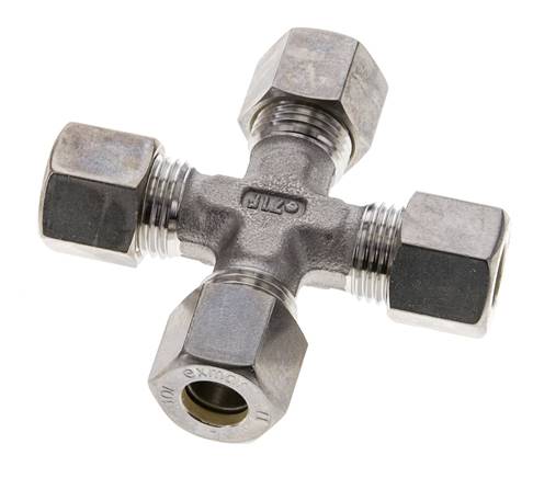 10L Edelstahl Kreuzverschraubung 315 Bar DIN 2353