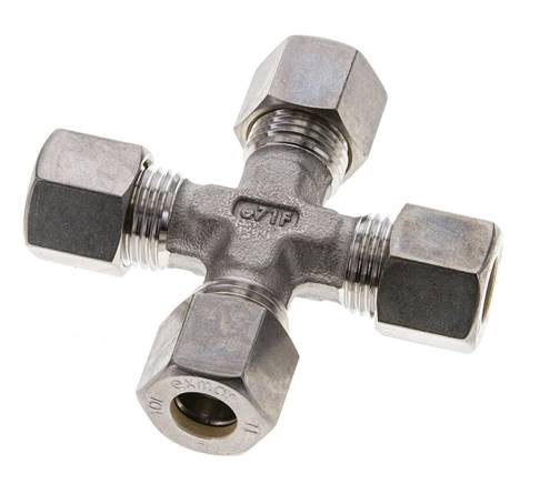10L Edelstahl Kreuzverschraubung 315 Bar DIN 2353