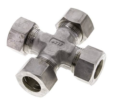22L Edelstahl Kreuzverschraubung 160 Bar DIN 2353