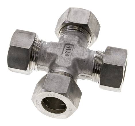22L Edelstahl Kreuzverschraubung 160 Bar DIN 2353
