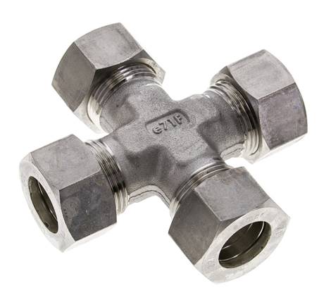 22L Edelstahl Kreuzverschraubung 160 Bar DIN 2353
