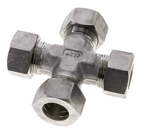 22L Edelstahl Kreuzverschraubung 160 Bar DIN 2353