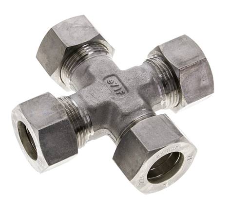 22L Edelstahl Kreuzverschraubung 160 Bar DIN 2353