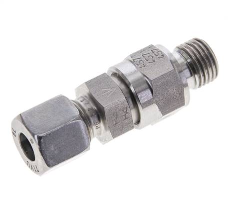 Hydraulisches Rückschlagventil Schneidring 8L (M14x1.5) & G1/4'' Außengewinde Edelstahl 1-250bar (15-3625)psi Rohrgewinde ISO 8434-1