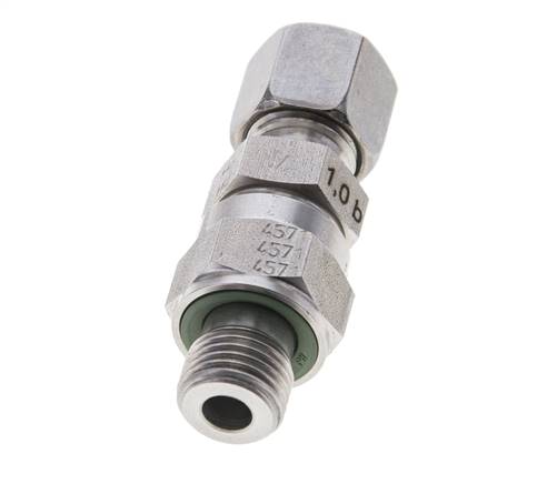 Hydraulisches Rückschlagventil Schneidring 8L (M14x1.5) & G1/4'' Außengewinde Edelstahl 1-250bar (15-3625)psi Rohrgewinde ISO 8434-1