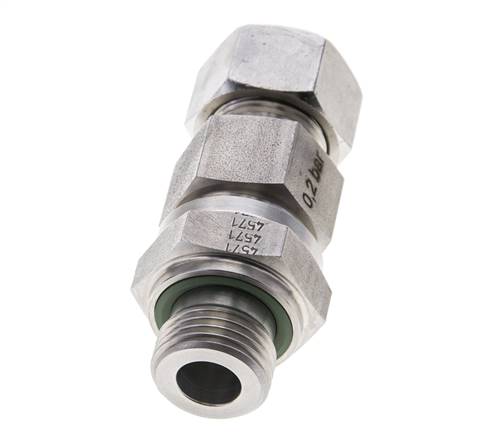 Hydraulisches Rückschlagventil Schneidring 15L (M22x1,5) & G1/2'' Außengewinde Edelstahl 0,2-250bar (3-3625)psi Rohrgewinde ISO 8434-1