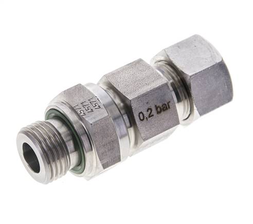 Hydraulisches Rückschlagventil Schneidring 15L (M22x1,5) & G1/2'' Außengewinde Edelstahl 0,2-250bar (3-3625)psi Rohrgewinde ISO 8434-1