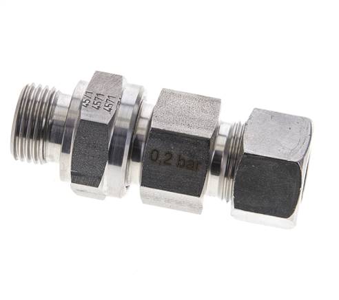 Hydraulisches Rückschlagventil Schneidring 15L (M22x1,5) & G1/2'' Außengewinde Edelstahl 0,2-250bar (3-3625)psi Rohrgewinde ISO 8434-1