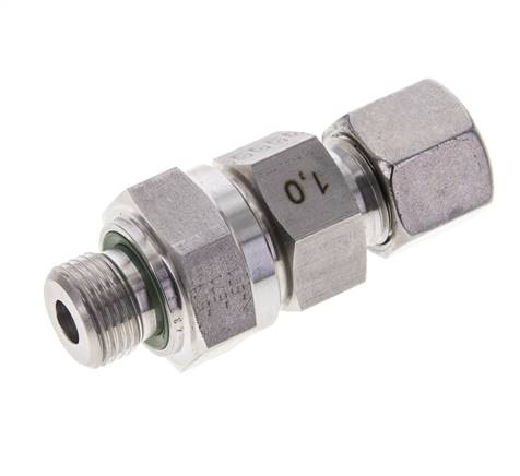 Hydraulisches Rückschlagventil Schneidring 10S (M18x1.5) & G3/8'' Außengewinde Edelstahl 1-400bar (15-5800)psi Rohrgewinde ISO 8434-1