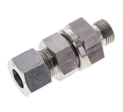 Hydraulisches Rückschlagventil Schneidring 16S (M24x1.5) & G1/2'' Außengewinde Edelstahl 1-400bar (15-5800)psi Rohrgewinde ISO 8434-1