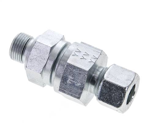 Hydraulisches Rückschlagventil Schneidring 12L (M18x1.5) & G3/8'' Außengewinde Stahl 1-250bar (15-3625)psi Gewinde-Rohr ISO 8434-1