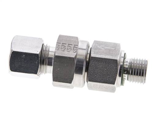 Hydraulisches Rückschlagventil Schneidring 10L (M16x1,5) & G1/4'' Außengewinde Edelstahl 0,2-250bar (3-3625)psi Gewinde-Rohr ISO 8434-1