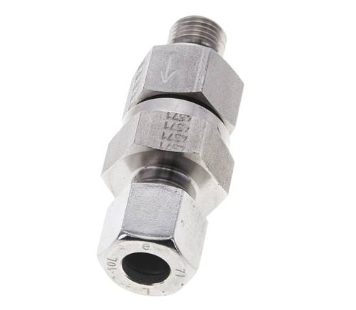 Hydraulisches Rückschlagventil Schneidring 10L (M16x1,5) & G1/4'' Außengewinde Edelstahl 0,2-250bar (3-3625)psi Gewinde-Rohr ISO 8434-1