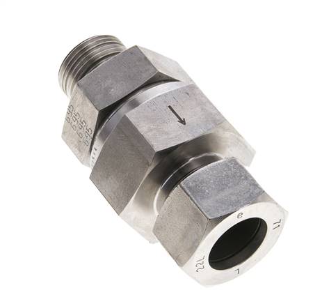 Hydraulisches Rückschlagventil Schneidring 22L (M30x2) & G3/4'' Außengewinde Edelstahl 1-160bar (15-2320)psi Gewinde-Rohr ISO 8434-1