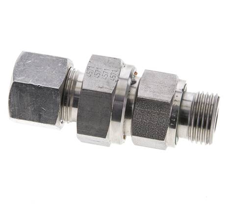 Hydraulisches Rückschlagventil Schneidring 14S (M22x1.5) & G1/2'' Außengewinde Edelstahl 1-400bar (15-5800)psi Gewinde-Rohr ISO 8434-1