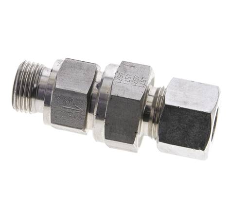 Hydraulisches Rückschlagventil Schneidring 14S (M22x1.5) & G1/2'' Außengewinde Edelstahl 1-400bar (15-5800)psi Gewinde-Rohr ISO 8434-1