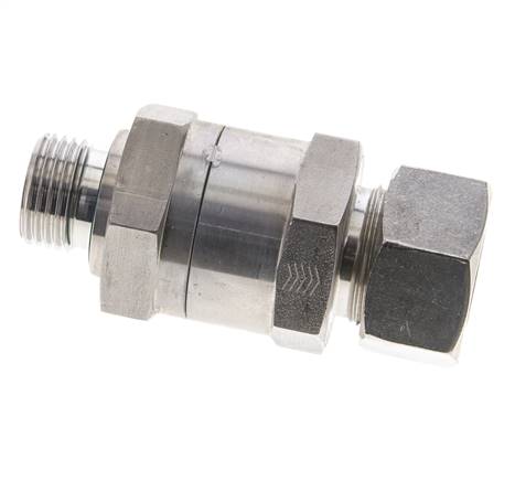 Hydraulisches Ruckschlagventil Druckring 18L (M26x1.5) & G1/2'' Außengewinde Edelstahl 1-160bar (15-2320)psi Gewinde-Rohr ISO 8434-1