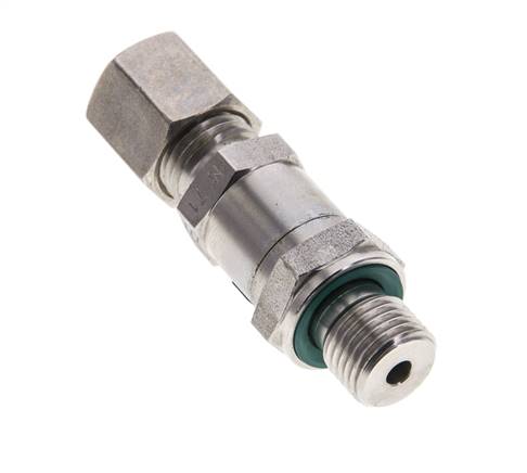 Hydraulisches Ruckschlagventil Kompressionsring 6S (M14x1.5) & G1/4'' Außengewinde Edelstahl 1-400bar (15-5800)psi Gewinde-Rohr ISO 8434-1
