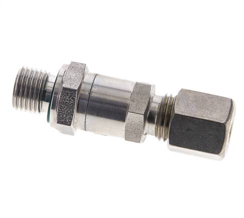 Hydraulisches Ruckschlagventil Kompressionsring 6S (M14x1.5) & G1/4'' Außengewinde Edelstahl 1-400bar (15-5800)psi Gewinde-Rohr ISO 8434-1