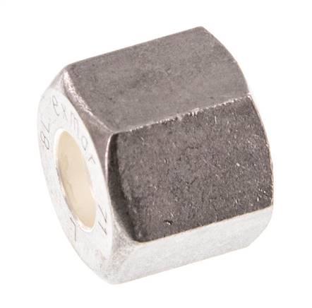 M12x1,5 x 6L Überwurfmutter aus Edelstahl für Druckring