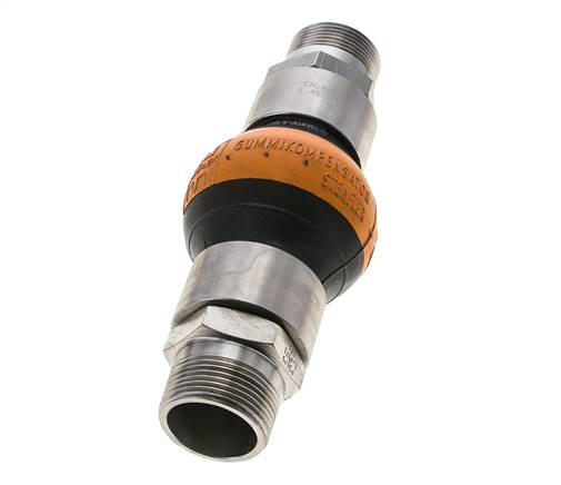 Gewindegummi-Expansionsfuge DN32 R 1-1/4'' (Männlich)-R 1-1/4'' (Männlich) EPDM Edelstahl