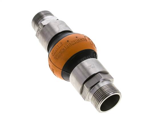 Gewindegummi-Expansionsfuge DN32 R 1-1/4'' (Männlich)-R 1-1/4'' (Männlich) EPDM Edelstahl