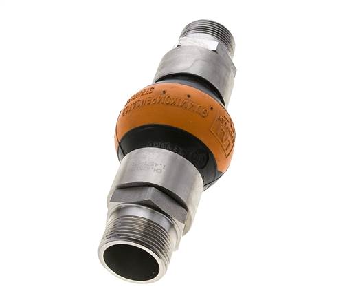 Gewindegummi-Expansionsfuge DN32 R 1-1/4'' (Männlich)-R 1-1/4'' (Männlich) EPDM Edelstahl