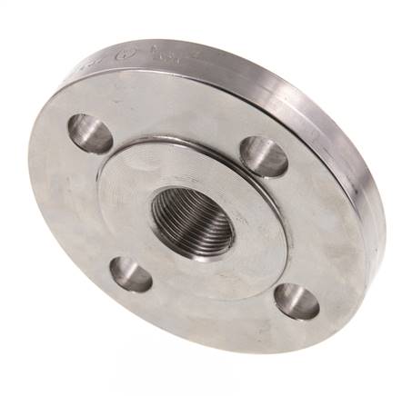 Gewindeflansch DN20-PN16 Rp 3/4'' Edelstahl 1.4571 DIN 2566