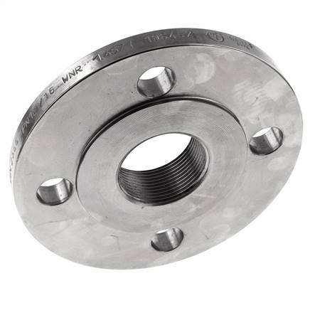 Gewindeflansch DN40-PN16 Rp 1-1/2'' Edelstahl 1.4571 DIN 2566