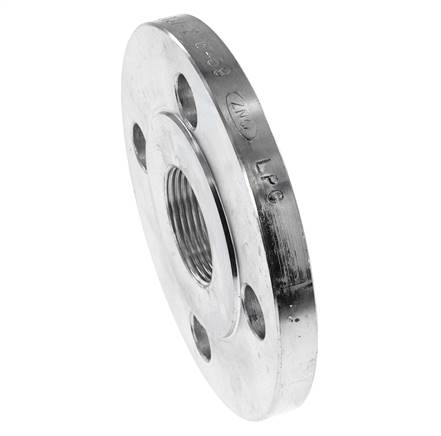 Gewindeflansch DN50-PN16 Rp 2'' Verzinkter Stahl DIN 2566 Und EN 1092-1 (Typ 13)