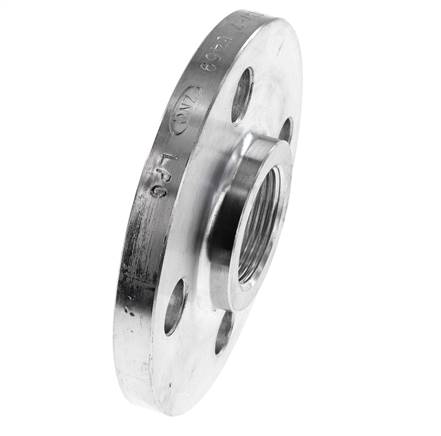 Gewindeflansch DN32-PN16 Rp 1-1/4'' Verzinkter Stahl DIN 2566