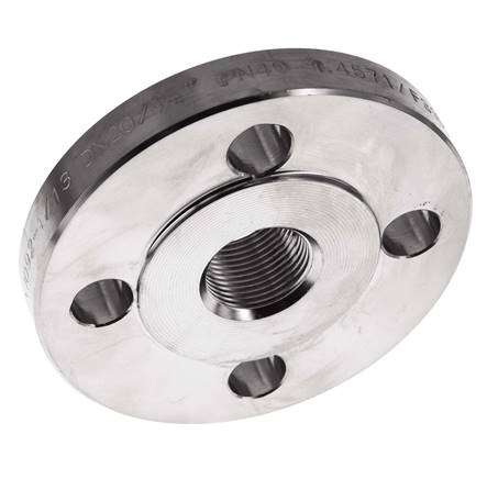 Gewindeflansch DN20-PN40 Rp 3/4'' Edelstahl 1.4571 DIN 2567 Und EN 1092-1 (Typ 13)