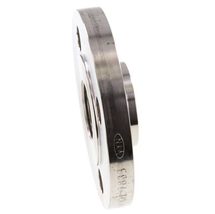 Gewindeflansch DN40-PN40 Rp 1-1/2'' Edelstahl 1.4571 EN 1092-1 (Typ 13)