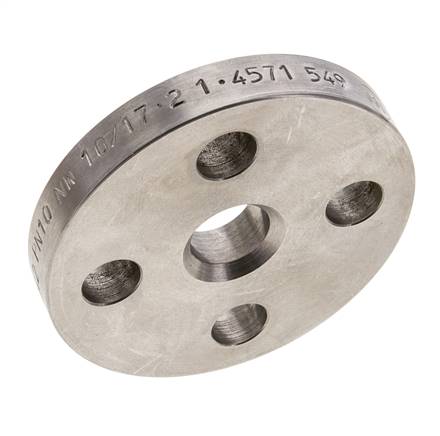 Lose Flansch DN10-PN10 Edelstahl 1.4571 DIN 2642 Vollmaterial