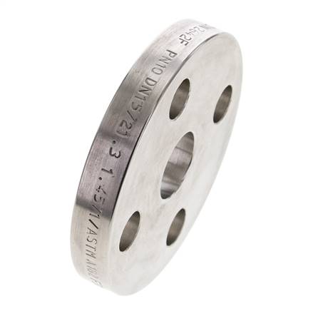 Lose Flansch DN15-PN10 Edelstahl 1.4571 DIN 2642 Vollmaterial